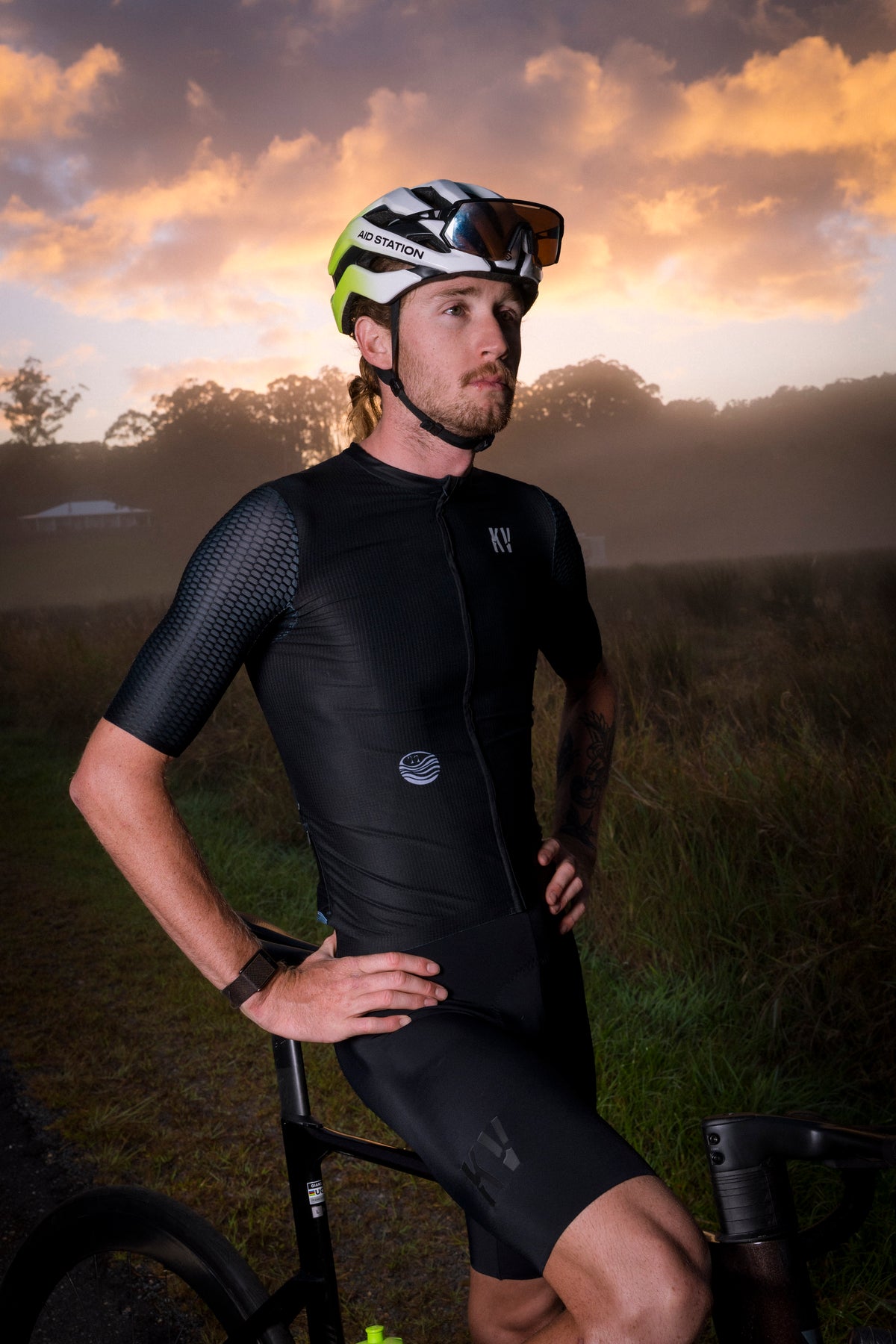 KV Cycling Jersey Black Wave