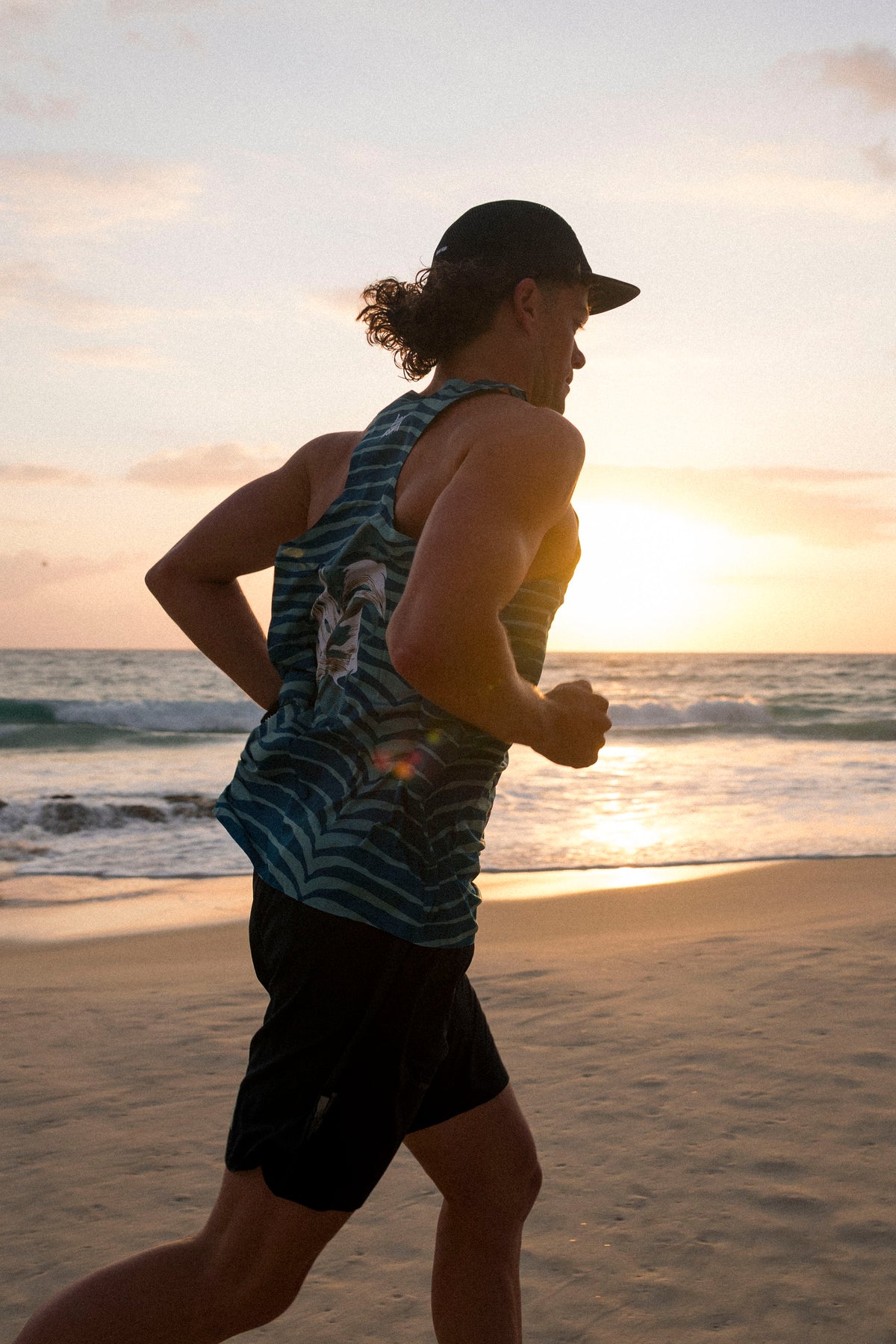 KV RUN SINGLET HIDDEN TIGER GREEN