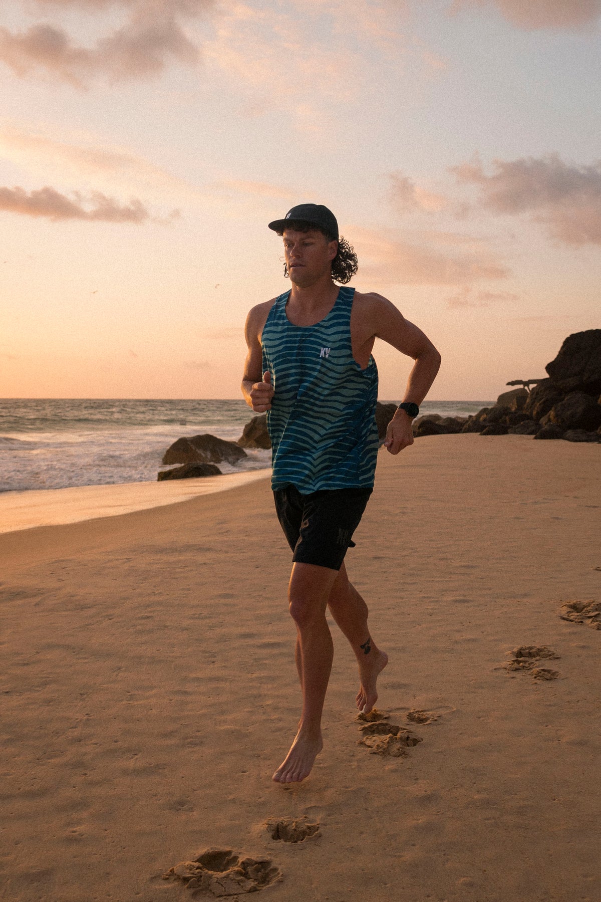 KV RUN SINGLET HIDDEN TIGER GREEN