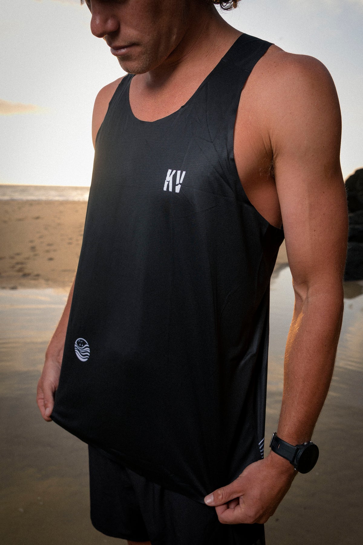 KV RUN SINGLET WAVE BLACK