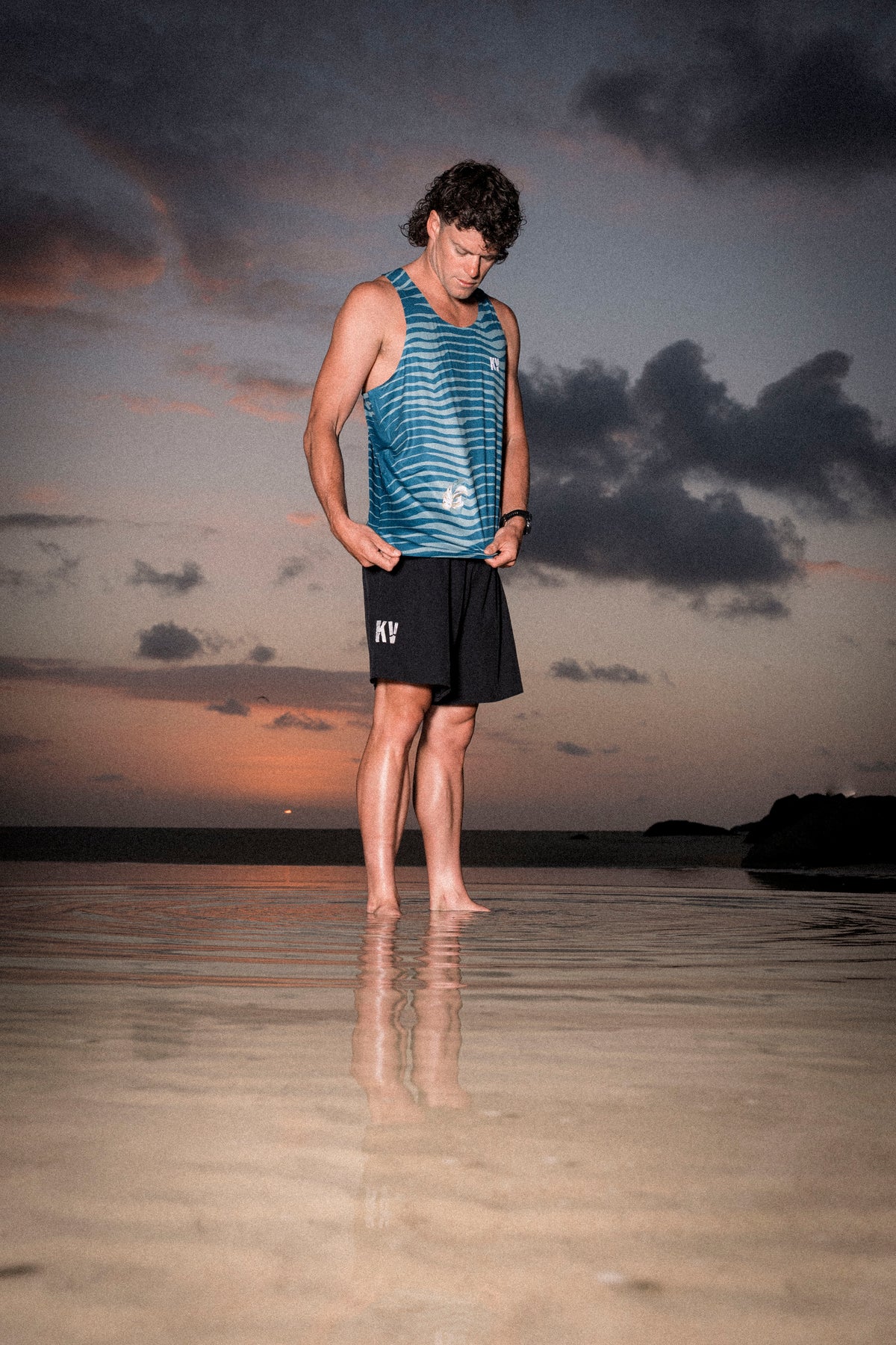 KV RUN SINGLET HIDDEN TIGER GREEN