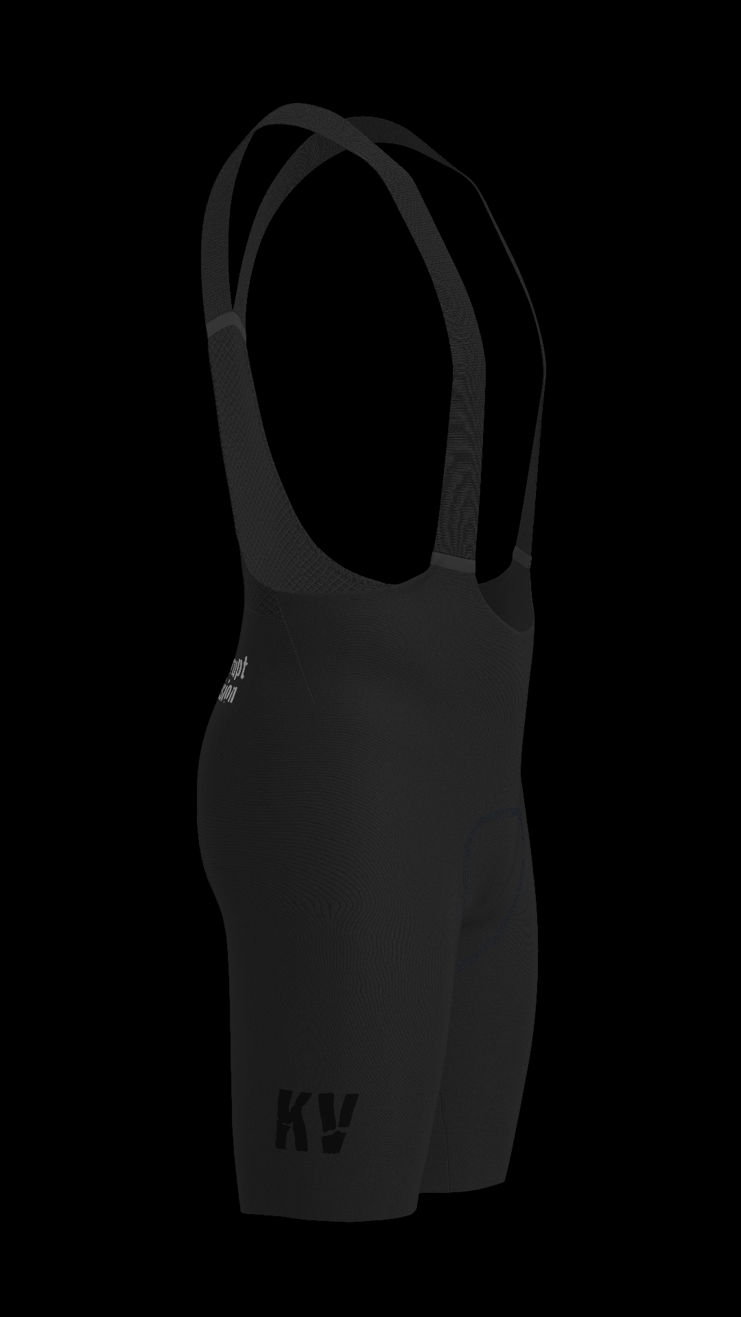 KV Cycling Stealth Pro Bib Black on Black