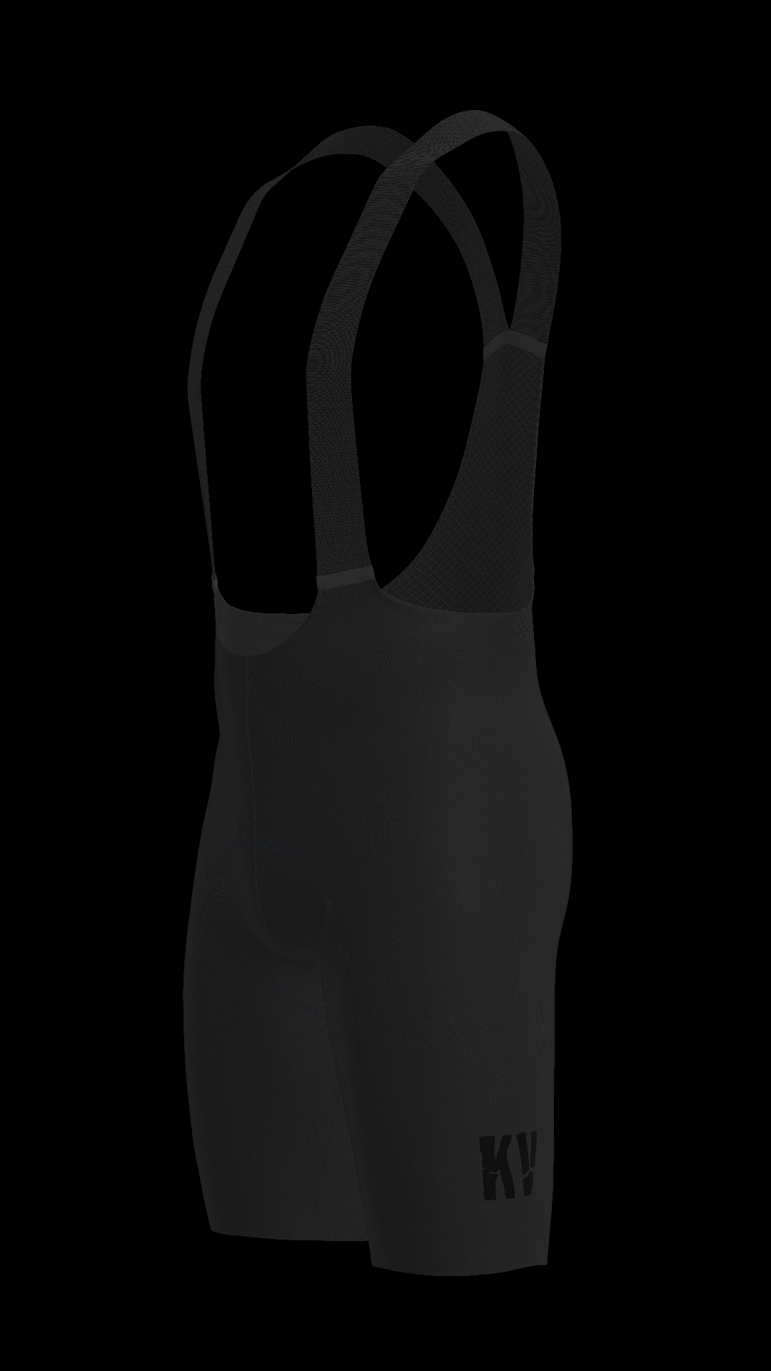 KV Cycling Stealth Pro Bib Black on Black