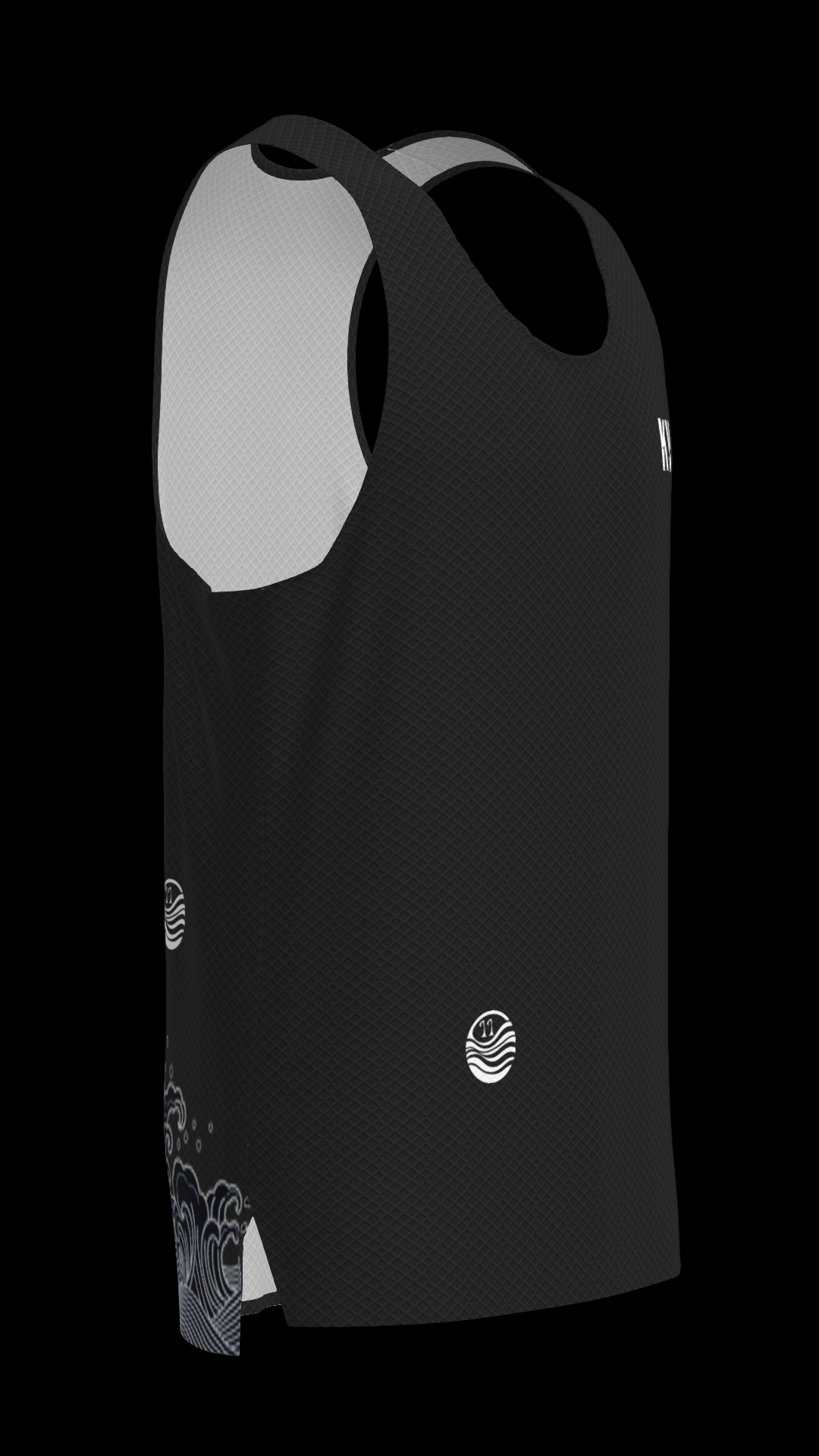 KV RUN SINGLET WAVE BLACK