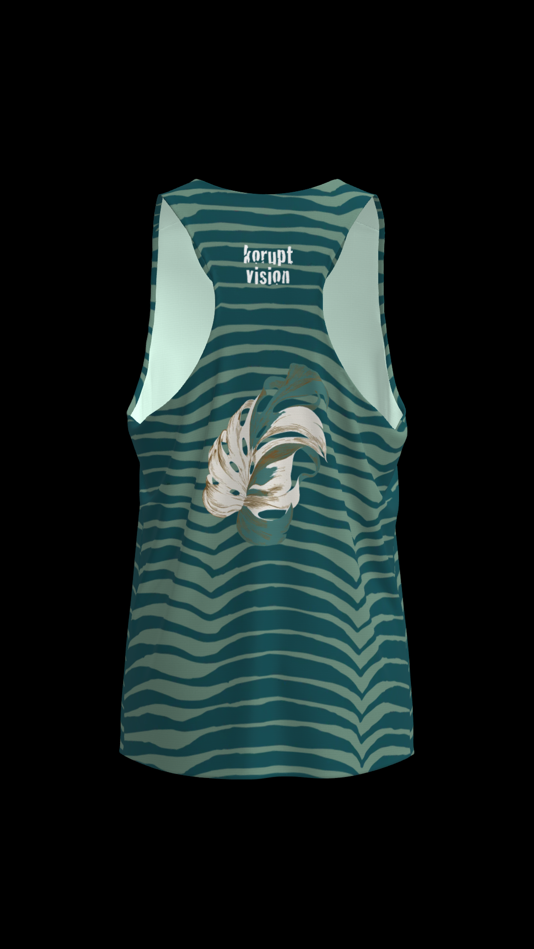 KV RUN SINGLET HIDDEN TIGER GREEN