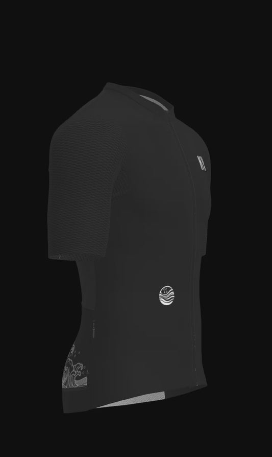 KV Cycling Jersey Black Wave